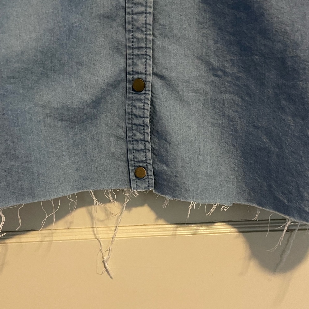 Talbots Button Down Denim Sleeveless Dress Size 6 Coastal Cowgirl Preppy Western - Picture 6 of 9